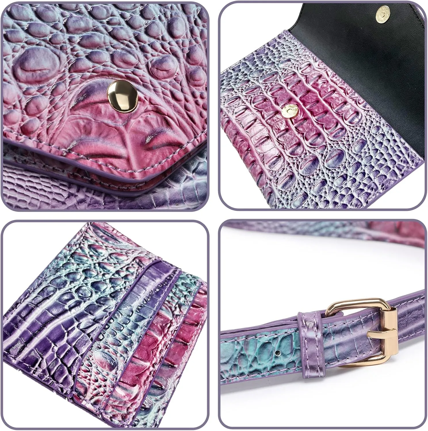 Women Embossed Pattern Satchel Handbags Wallet 3 pcs Set Crossbody Tote Top Handle Vegan Leather Ladies Bag