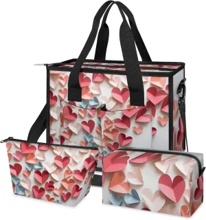 Women Fashion Tote Bag Wallet Shoulder Bags Set 3PCS Top Handle Satchel Purse Large Zippered Handbag Daily Use