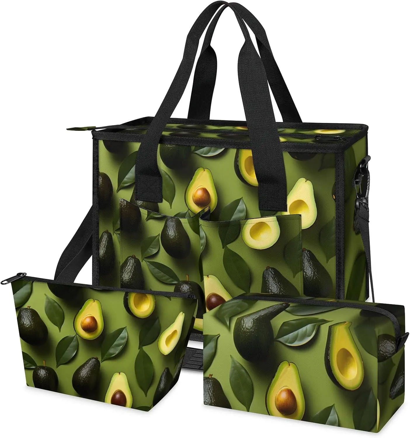 Women Fashion Tote Bag Wallet Shoulder Bags Set 3PCS Top Handle Satchel Purse Large Zippered Handbag Daily Use