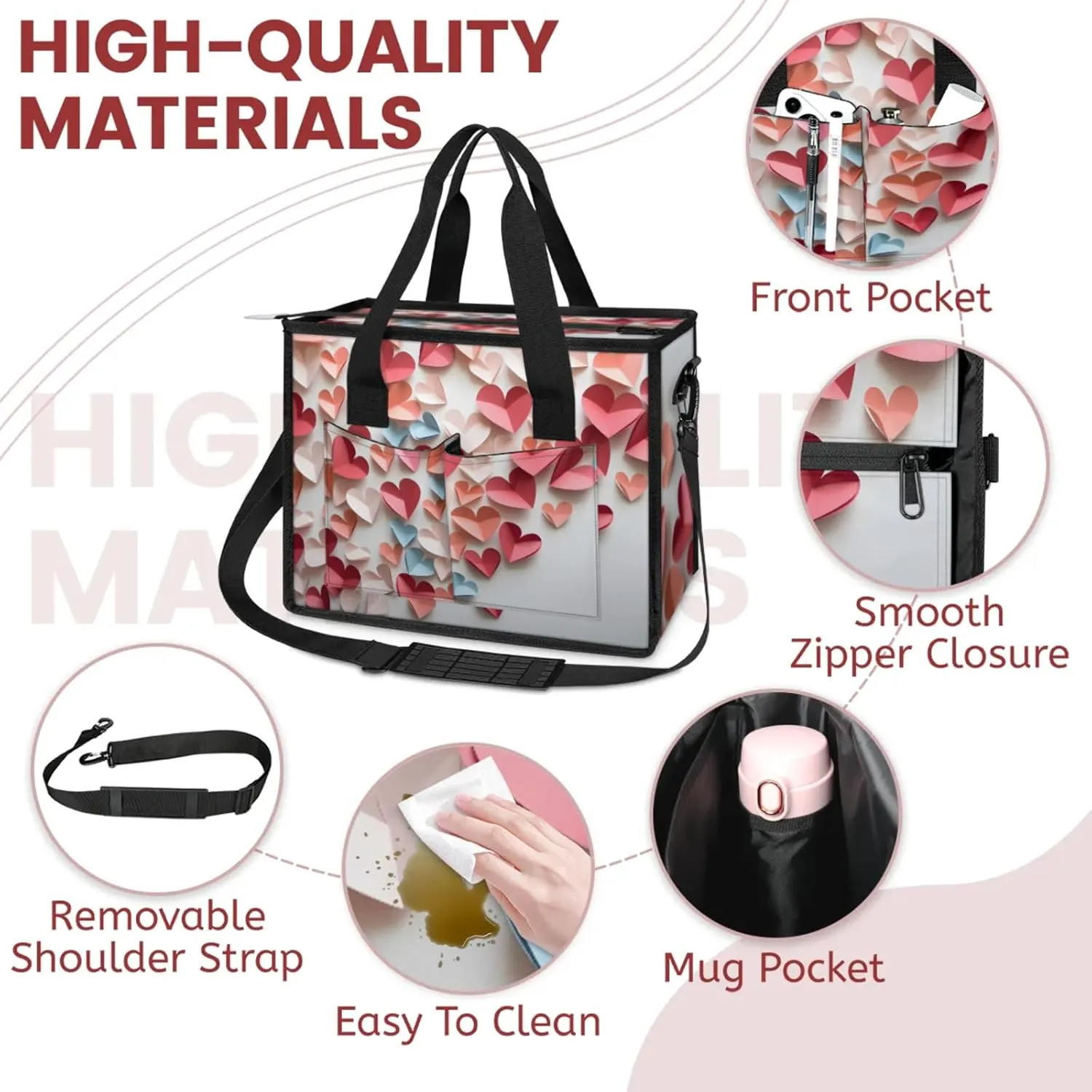 Women Fashion Tote Bag Wallet Shoulder Bags Set 3PCS Top Handle Satchel Purse Large Zippered Handbag Daily Use