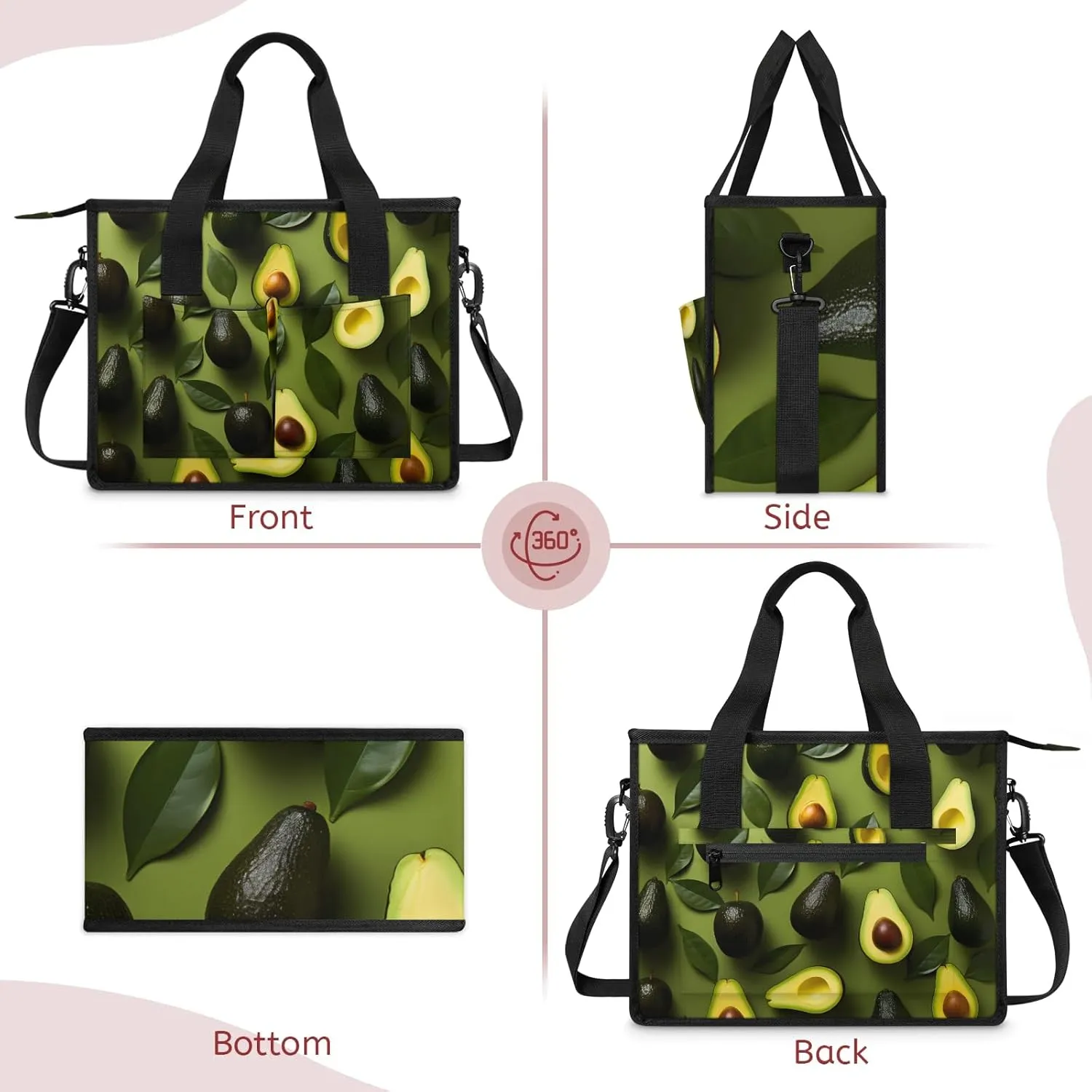 Women Fashion Tote Bag Wallet Shoulder Bags Set 3PCS Top Handle Satchel Purse Large Zippered Handbag Daily Use