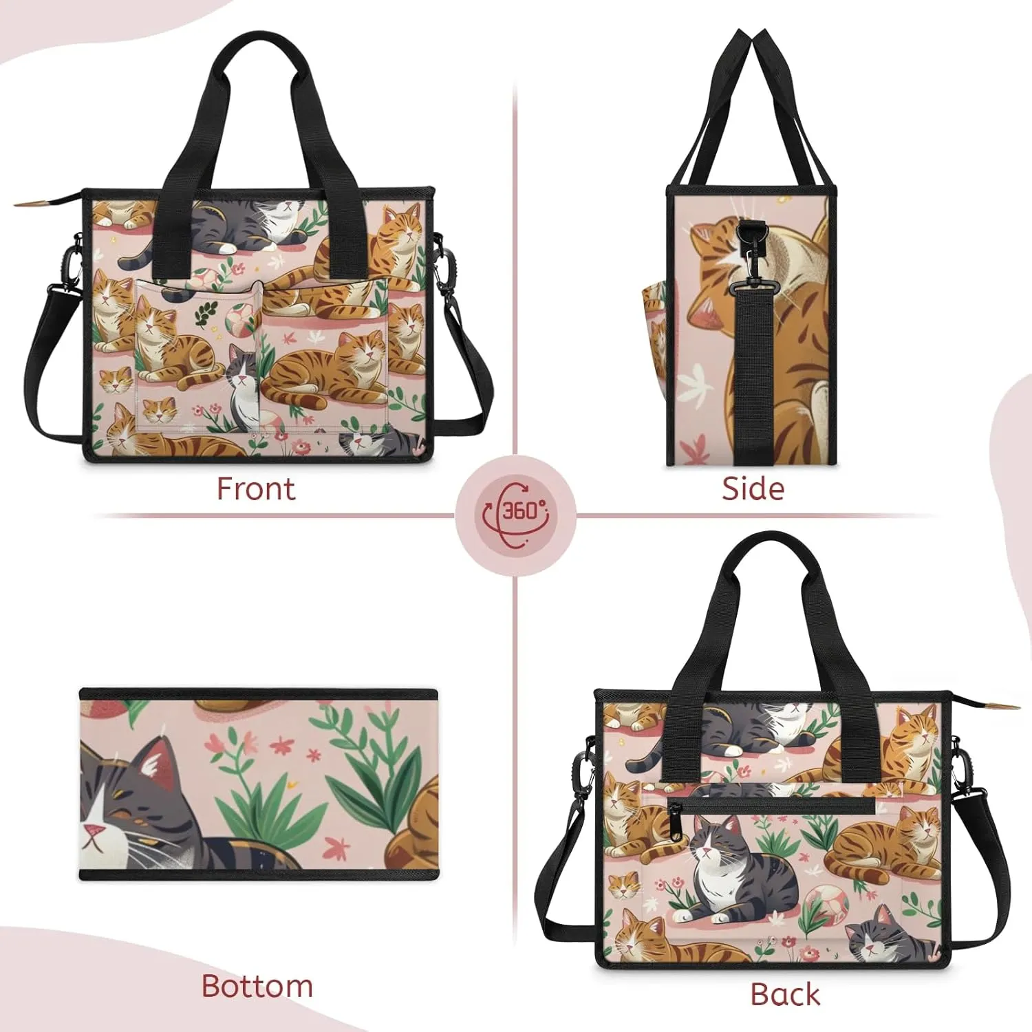 Women Fashion Tote Bag Wallet Shoulder Bags Set 3PCS Top Handle Satchel Purse Large Zippered Handbag Daily Use