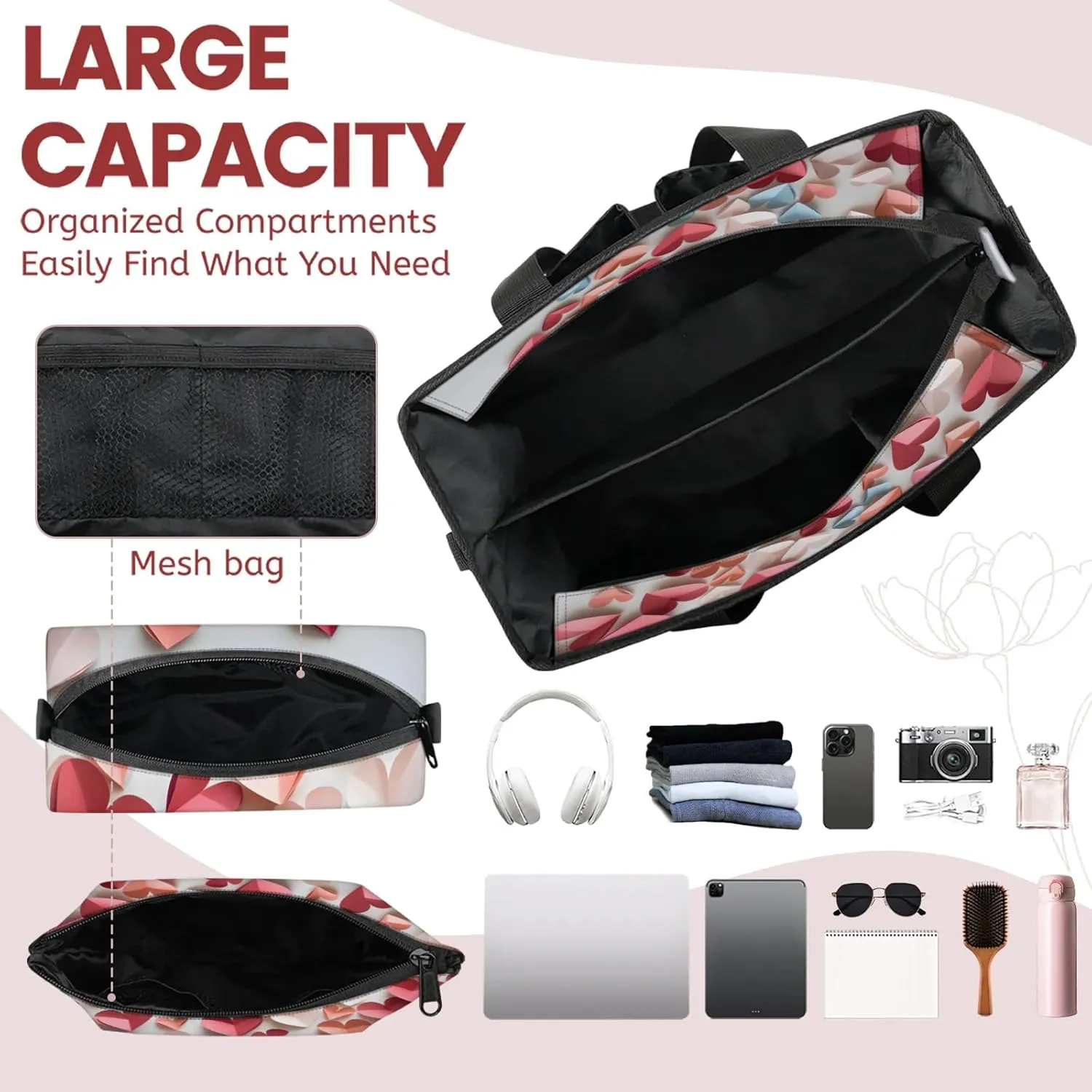 Women Fashion Tote Bag Wallet Shoulder Bags Set 3PCS Top Handle Satchel Purse Large Zippered Handbag Daily Use