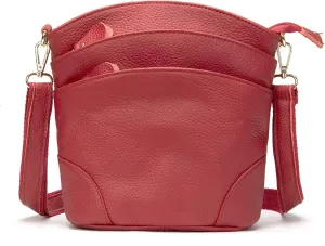Women Genuine Leather Shoulder Bag Floral-Embossed Crossbody Bag Handbag Purse for Women