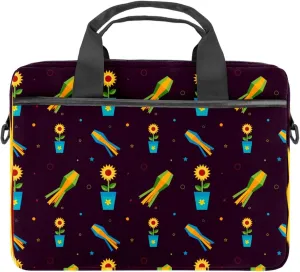 Women Laptop Bag Tropical Flamingo Pink Pattern Laptop Computer Bag Work Tote Bag Shoulder Messenger Bag