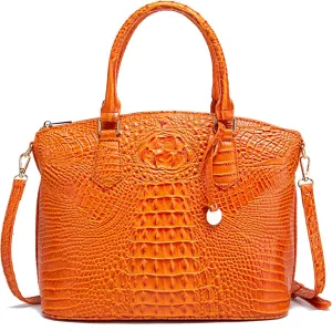 Women Purse Satchel Bag Long Crossbody Classy Tote Bag Top Handle Vegan Leather Ladies Handbags Embossed Pattern