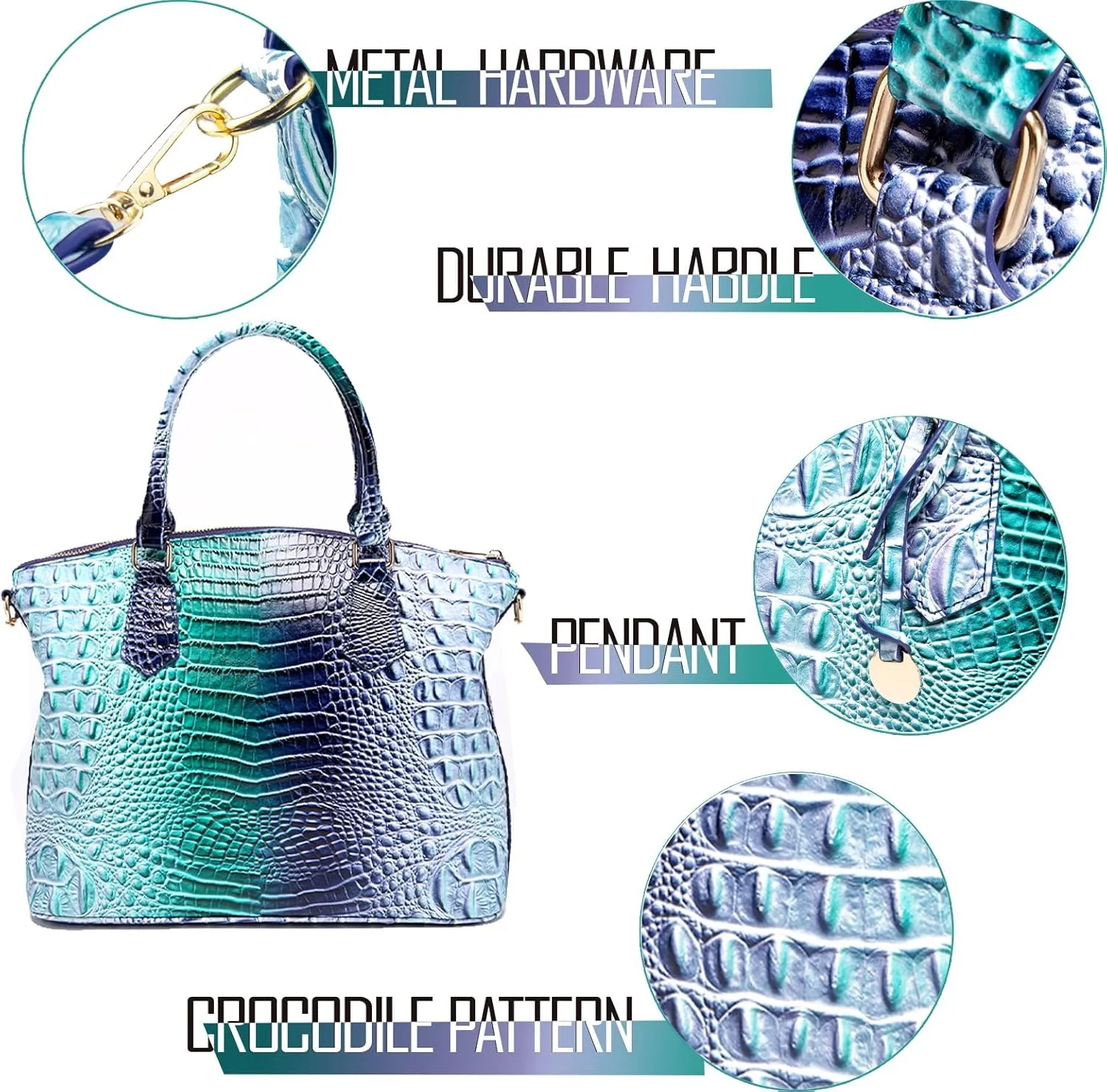 Women Purse Satchel Bag Long Crossbody Classy Tote Bag Top Handle Vegan Leather Ladies Handbags Embossed Pattern