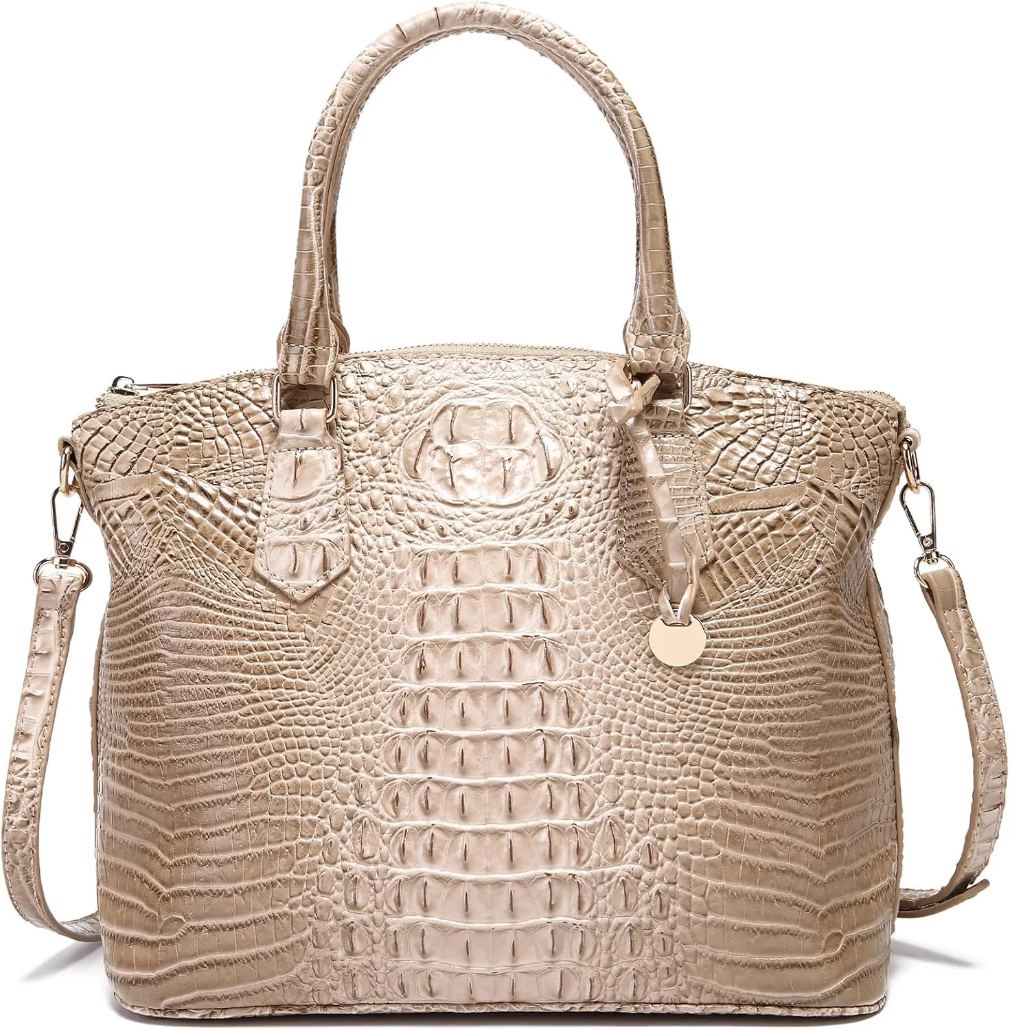 Women Purse Satchel Bag Long Crossbody Classy Tote Bag Top Handle Vegan Leather Ladies Handbags Embossed Pattern