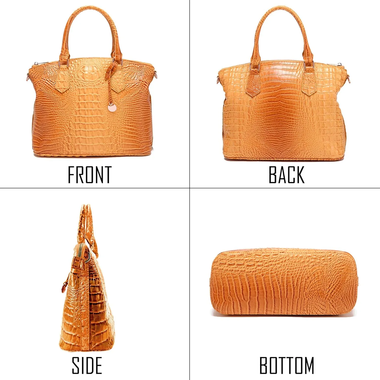 Women Purse Satchel Bag Long Crossbody Classy Tote Bag Top Handle Vegan Leather Ladies Handbags Embossed Pattern