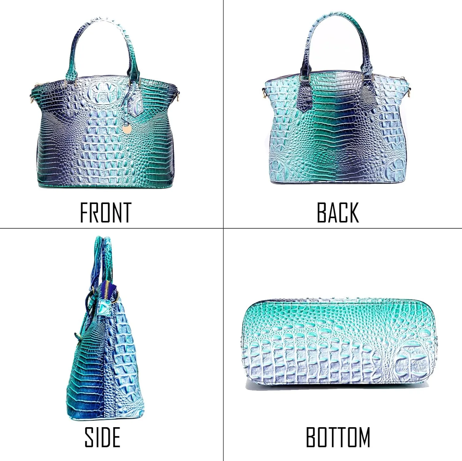 Women Purse Satchel Bag Long Crossbody Classy Tote Bag Top Handle Vegan Leather Ladies Handbags Embossed Pattern