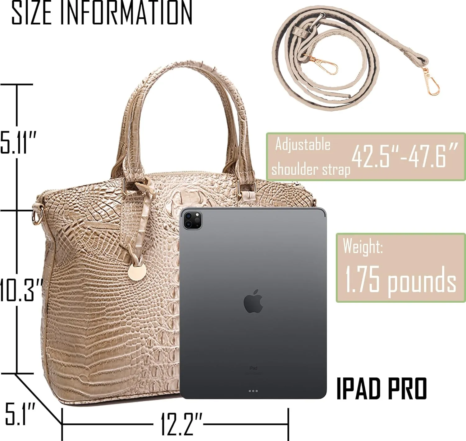 Women Purse Satchel Bag Long Crossbody Classy Tote Bag Top Handle Vegan Leather Ladies Handbags Embossed Pattern
