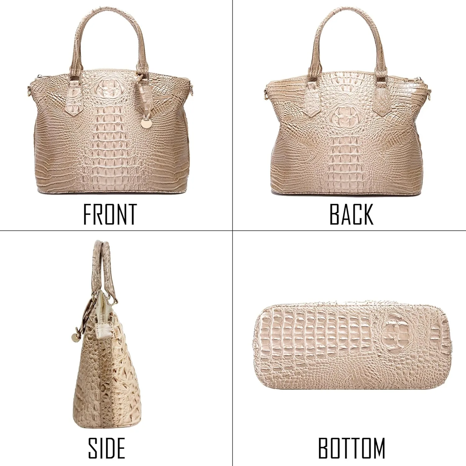 Women Purse Satchel Bag Long Crossbody Classy Tote Bag Top Handle Vegan Leather Ladies Handbags Embossed Pattern