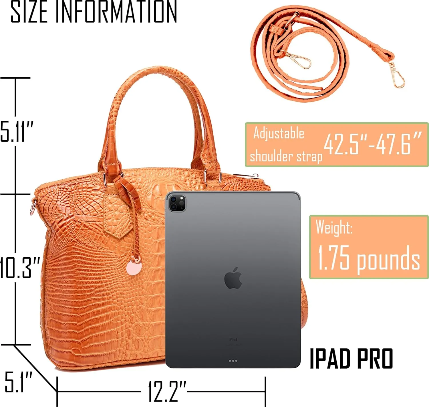 Women Purse Satchel Bag Long Crossbody Classy Tote Bag Top Handle Vegan Leather Ladies Handbags Embossed Pattern