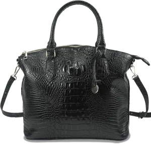 Women Purse Satchel Bag Long Crossbody Classy Tote Bag Top Handle Vegan Leather Ladies Handbags Embossed Pattern