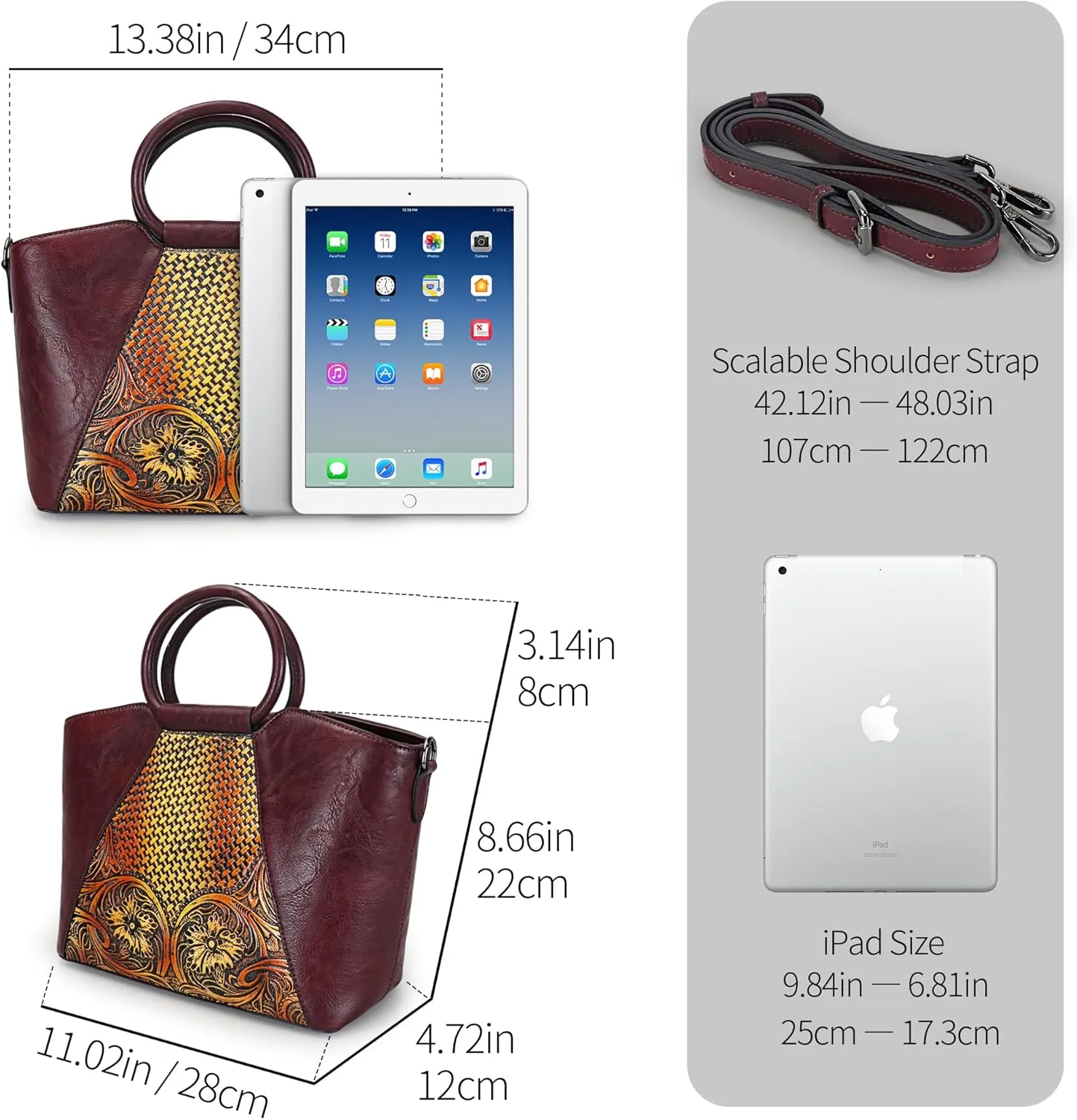 Women Satchel Handbags Crossbody Bag Top Handle Purse Medium Tote Bag Leather Shoulder Bag