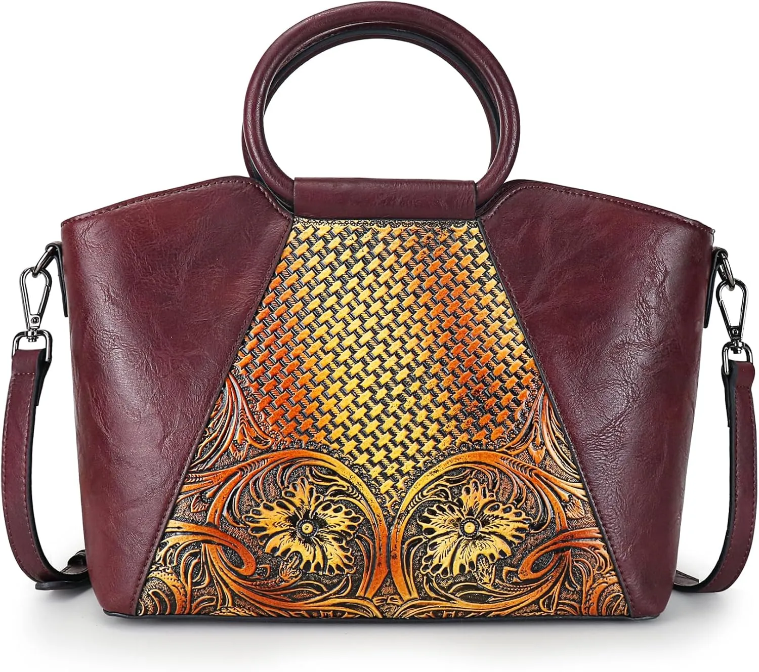 Women Satchel Handbags Crossbody Bag Top Handle Purse Medium Tote Bag Leather Shoulder Bag