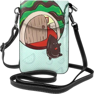 Women Small Cell Phone Purse Sunflower Seeds Watermelon Seeds Picture : Multifunction,Soft, Durable,Convenient for Daily use and Travel, Black, One Size
