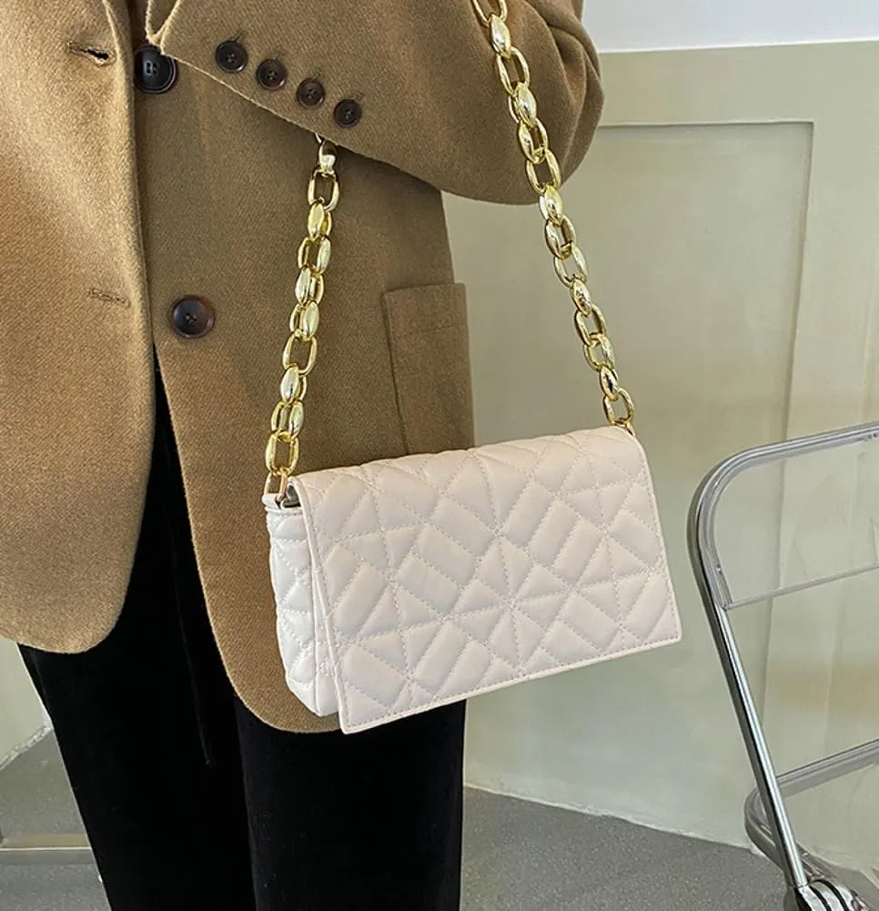 Women Small Quilted Crossbody Bags Stylish Designer Evening Bag Clutch Purses and Handbags with Chain Shoulder Strap