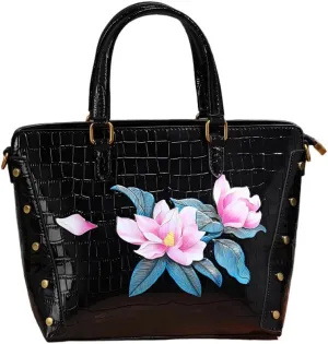 Women's bag fashion crocodile pattern handbag retro rivets three-dimensional embossed crossbody shoulder bag
