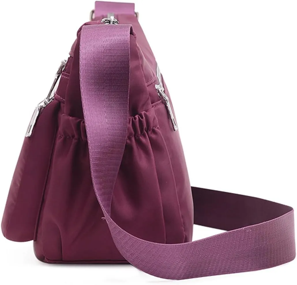 Women's Canvas Embroidery Floral Large Capacity Shoulder Bag,Fashion Elegant Adjustable Casual Anti Thief Bag