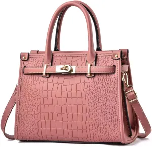 Women's Crocodile Satchel Handbag, Satchel Purse Shoulder Handbag, Top Handle Tote Handbags