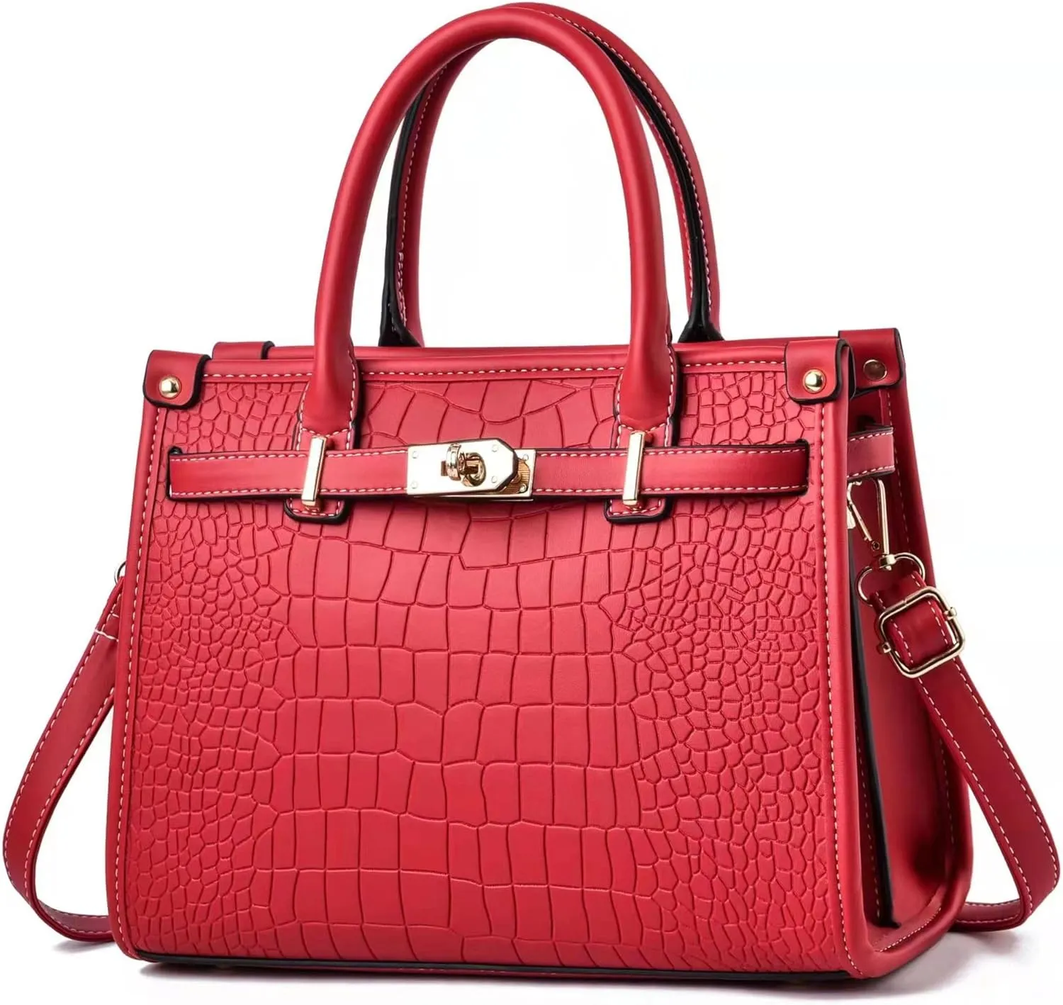 Women's Crocodile Satchel Handbag, Satchel Purse Shoulder Handbag, Top Handle Tote Handbags