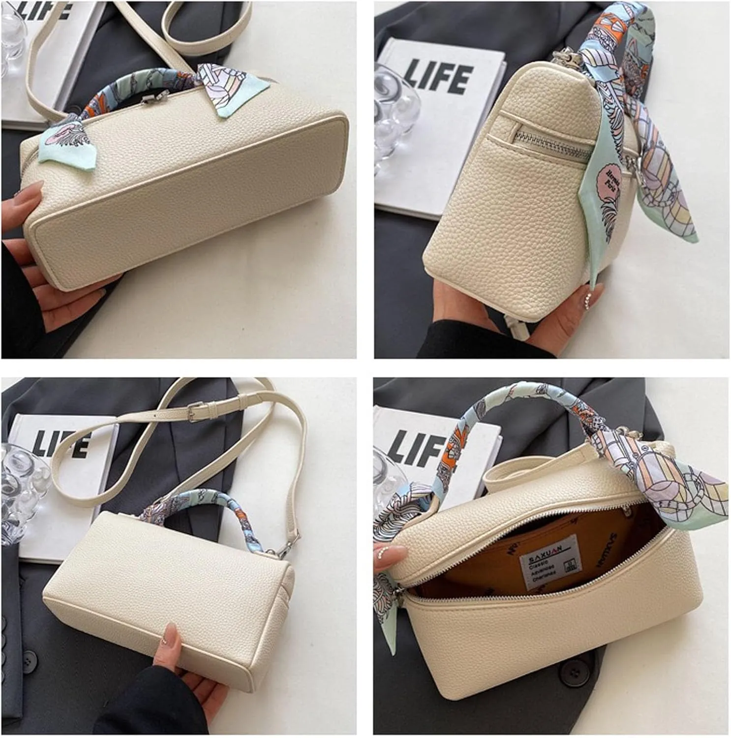 Women's Crossbody Handbags Designer Handbags for Women Clutch Purses for Women Purses Crossbody Bags for Women (Grey)