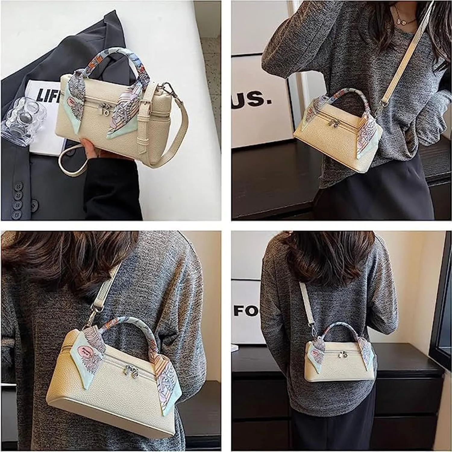 Women's Crossbody Handbags Designer Handbags for Women Clutch Purses for Women Purses Crossbody Bags for Women (Grey)