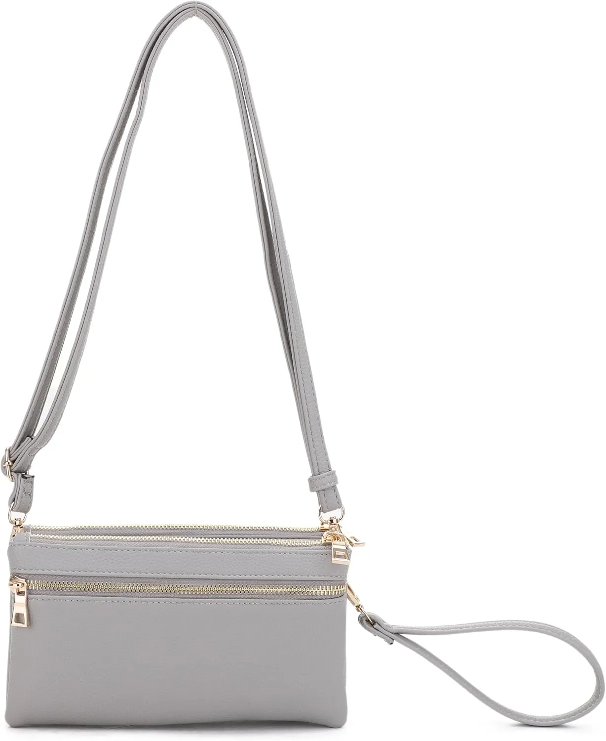 Women's Crossbody Shoulder Bag Cell Phone Purse Wallet Wristlet Clutch with Adjustable Strap and Zipper