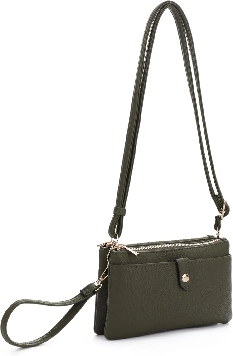 Women's Crossbody Shoulder Bag Cell Phone Purse Wallet Wristlet Clutch with Adjustable Strap and Zipper