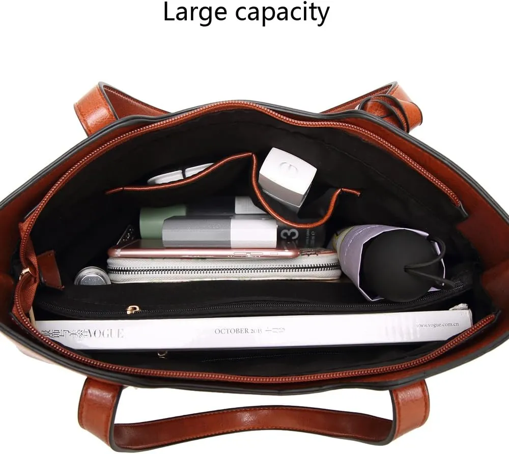 Women's Designer Handbags Satchel Bags Top Handle Purse Shoulder Bag w/Matching Wallet 2 PCS Set