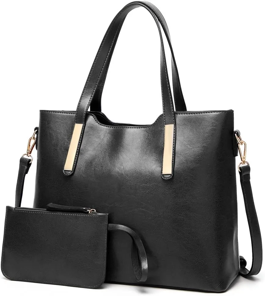 Women's Designer Handbags Satchel Bags Top Handle Purse Shoulder Bag w/Matching Wallet 2 PCS Set