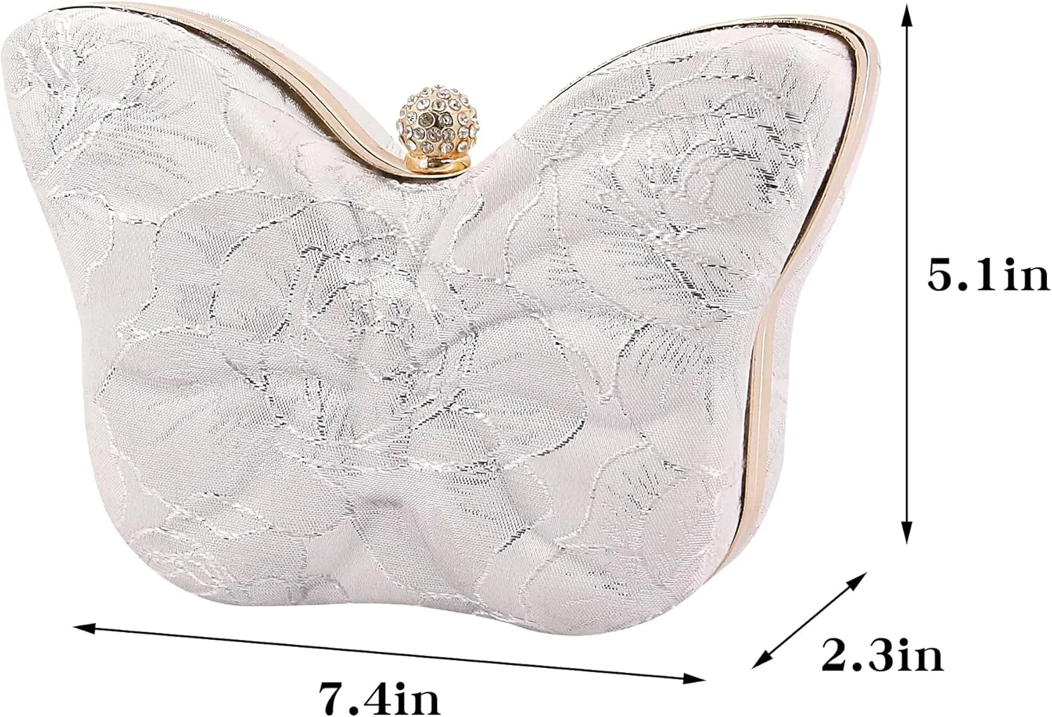 Womens Exquisite Butterfly Evening Bag Embroidery Floral Clutch Purse Party Wedding Prom Handbag Shoulder Bag