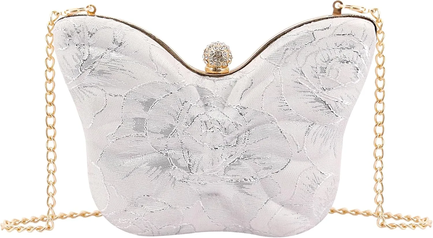 Womens Exquisite Butterfly Evening Bag Embroidery Floral Clutch Purse Party Wedding Prom Handbag Shoulder Bag