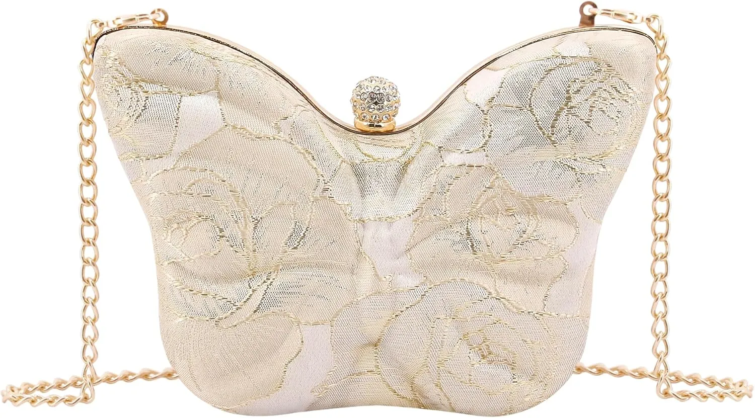 Womens Exquisite Butterfly Evening Bag Embroidery Floral Clutch Purse Party Wedding Prom Handbag Shoulder Bag