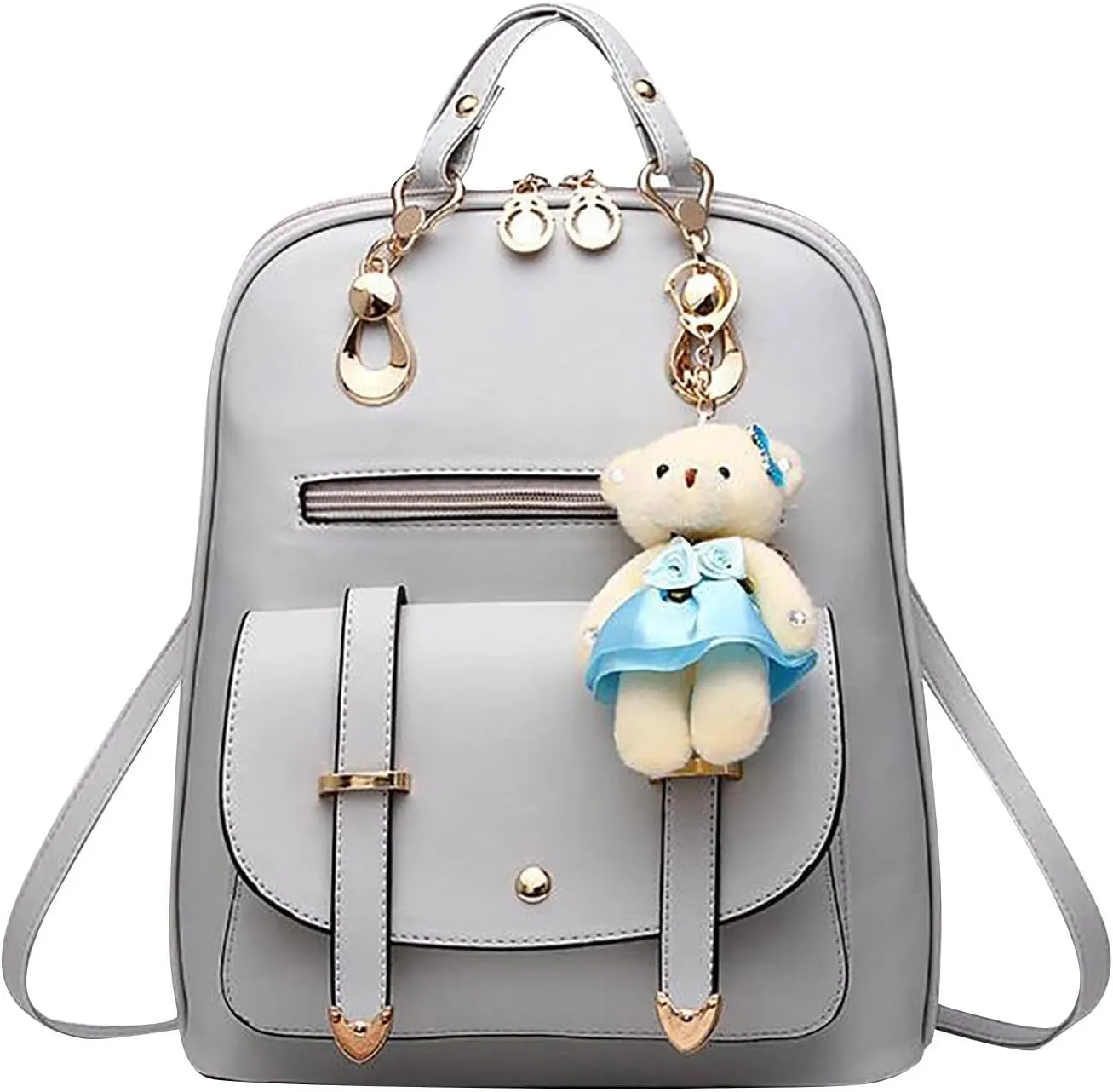 Women's Function Casual Backpack Practical Zipper Casual Purpose Tote Backpacks Day Packs Lightweight for Women