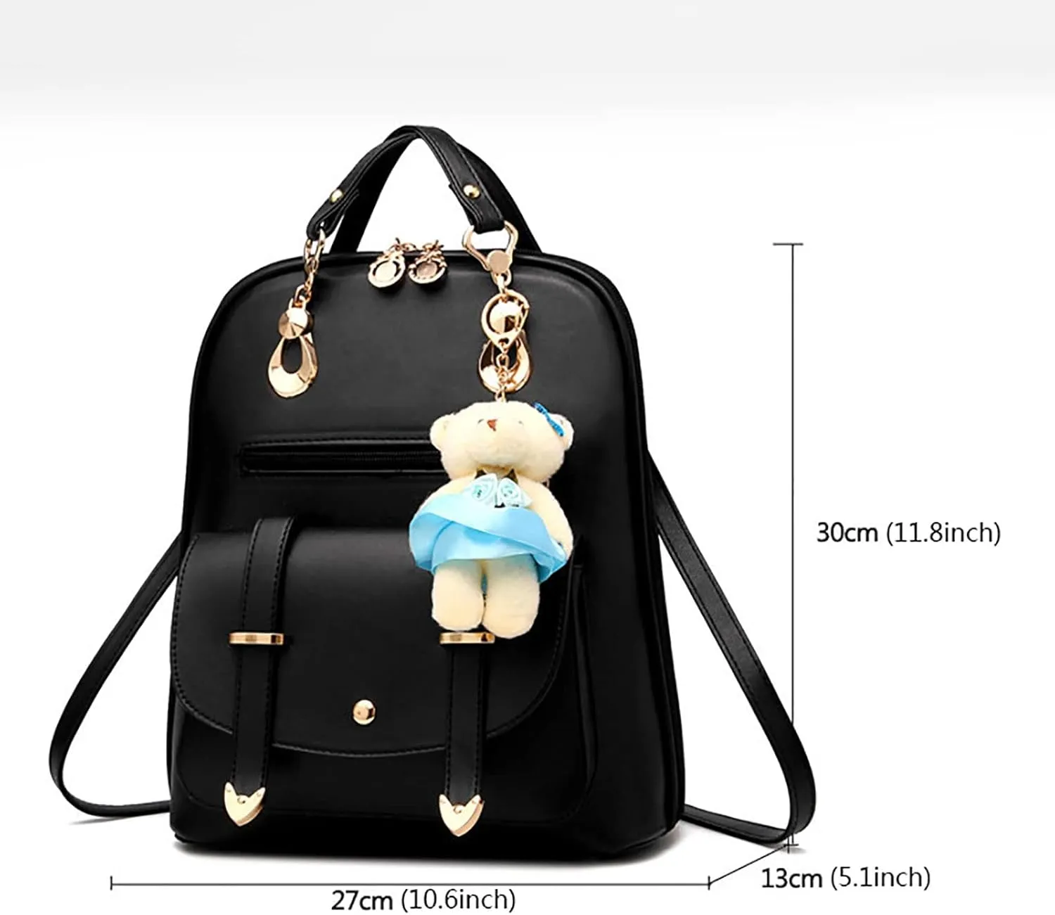 Women's Function Casual Backpack Practical Zipper Casual Purpose Tote Backpacks Day Packs Lightweight for Women
