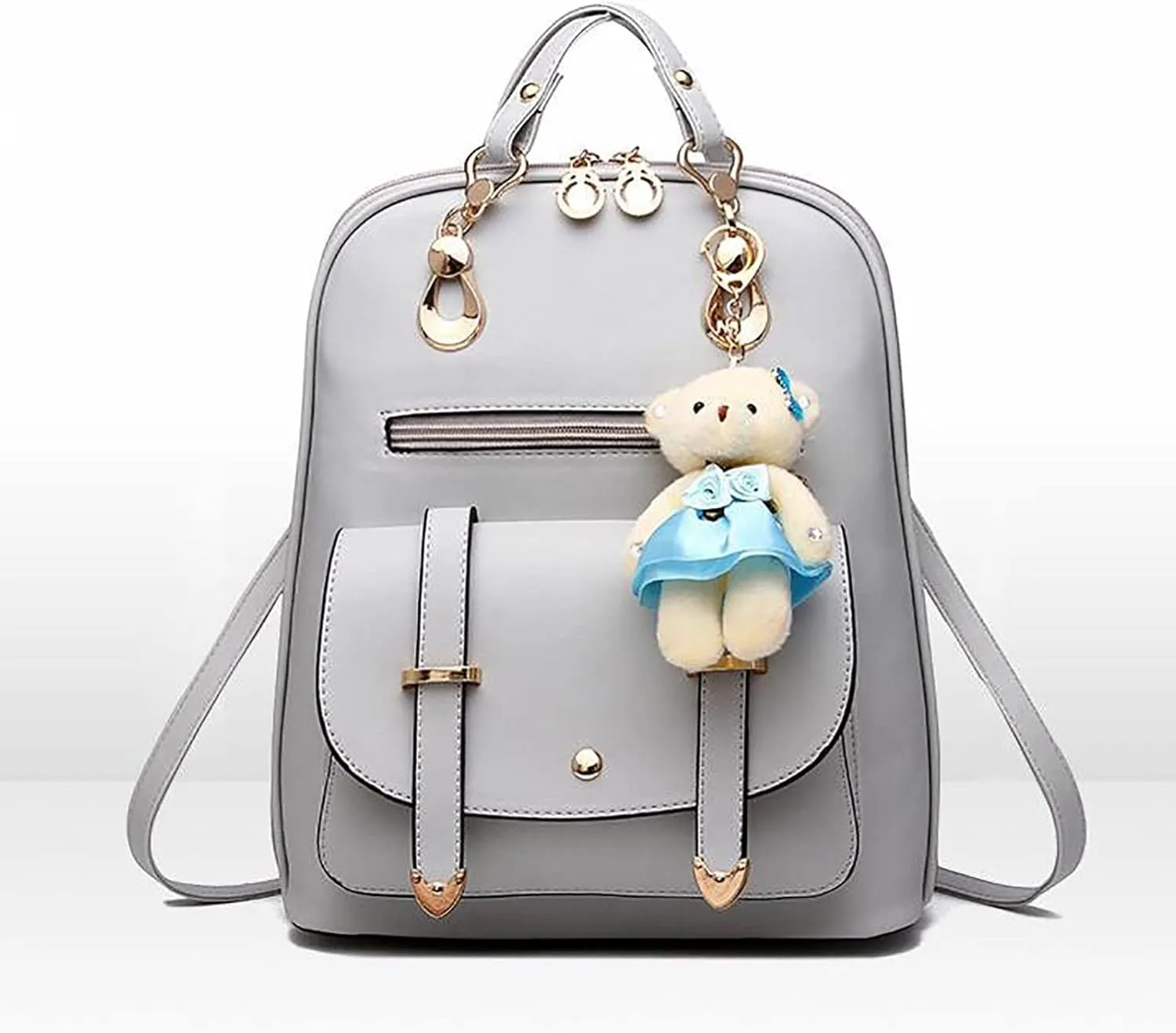 Women's Function Casual Backpack Practical Zipper Casual Purpose Tote Backpacks Day Packs Lightweight for Women