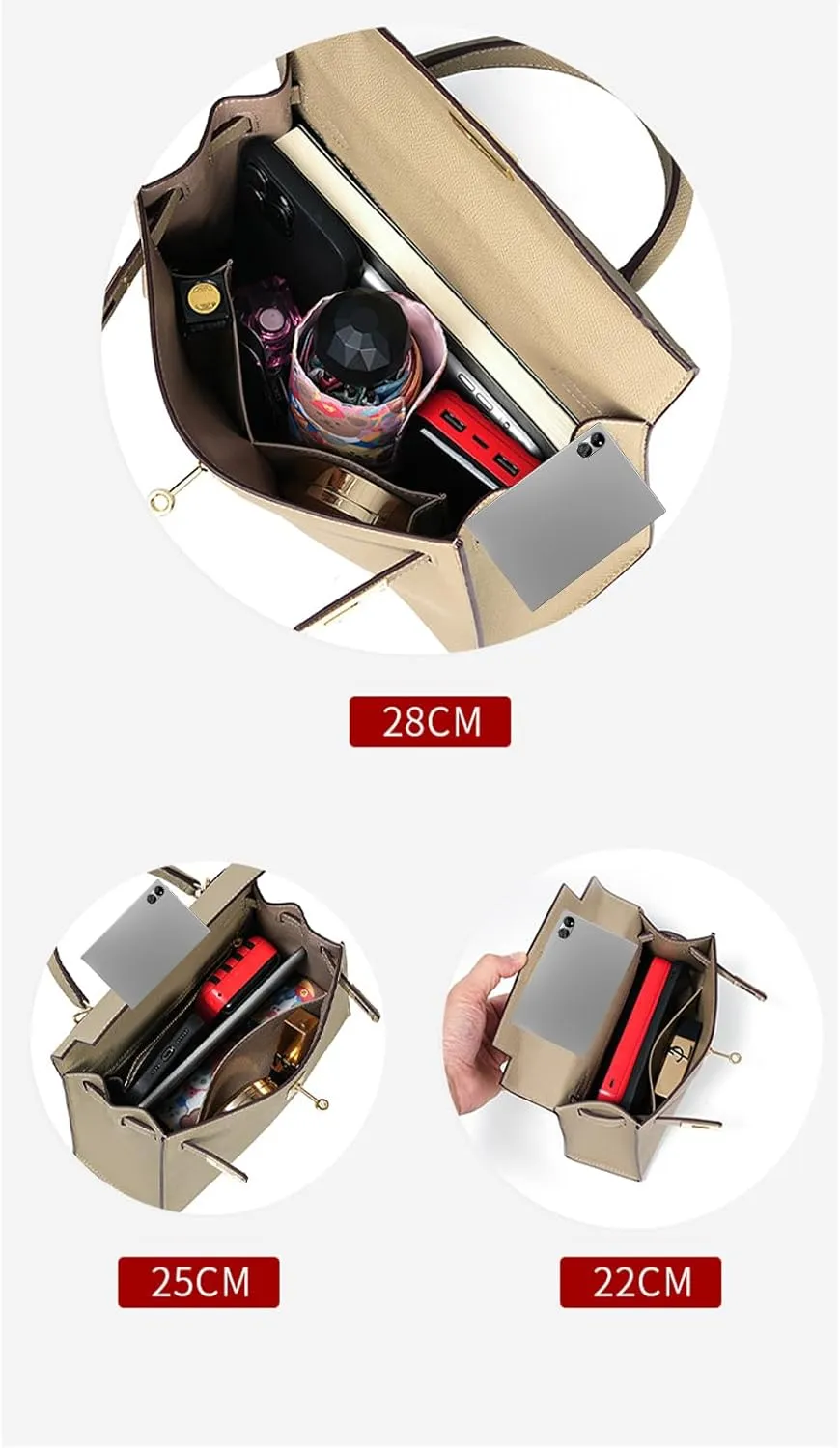 Women's Genuine Leather Handbag Convertible Crossbody Shoulder Bag, Large Capacity Work Travel Purse