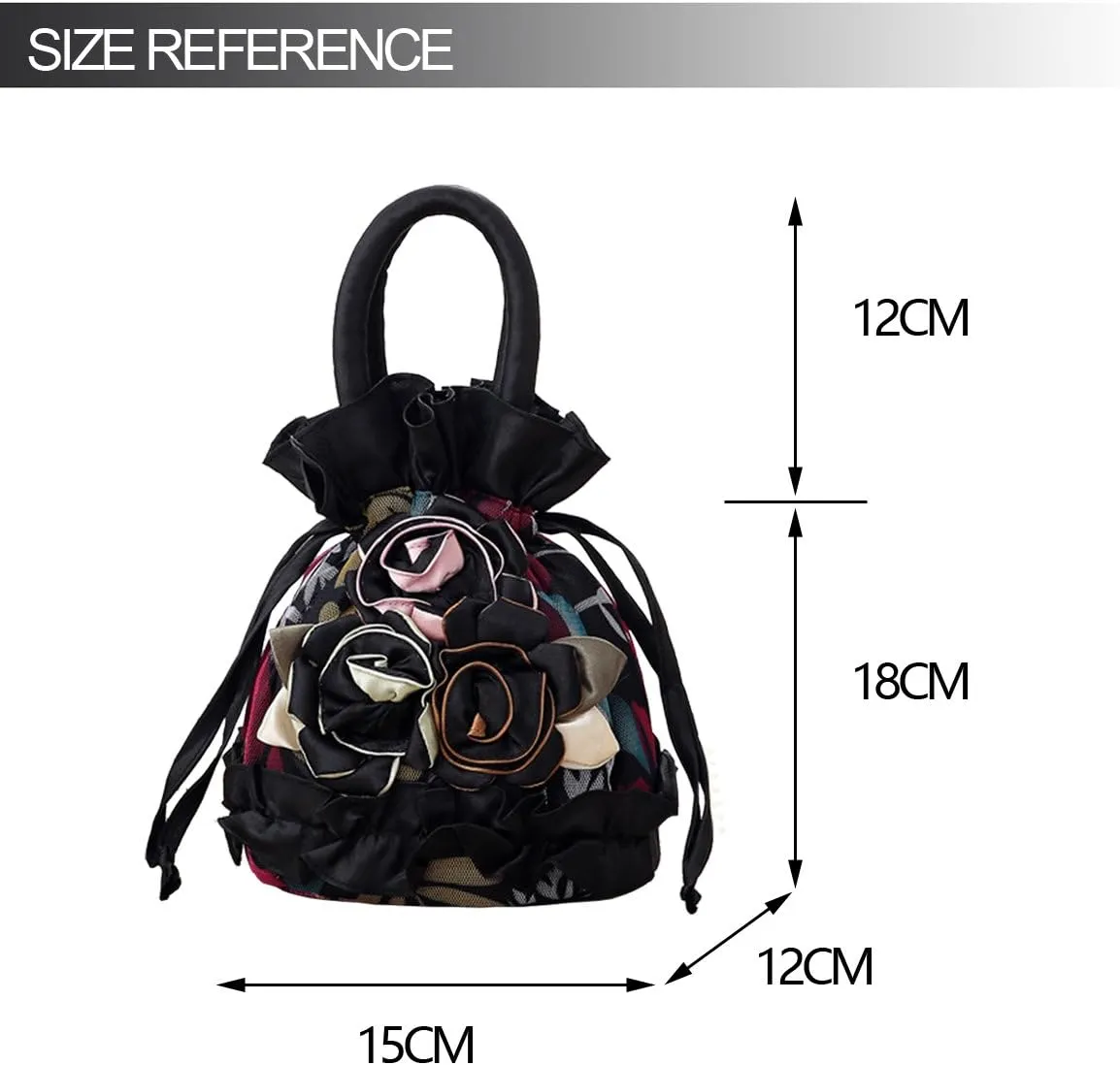 Womens Ladies Handbag Drawstring Bucket Bag Coin Purses Key Bags Cash Money Phone Pouches