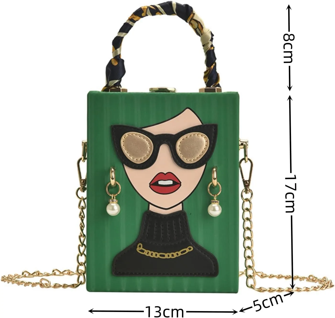Womens Novelty 3D Lady Face Shoulder Bags PU Leather Top Handle Satchel Handbags Clutch Purse Crossbody Phone Wallet