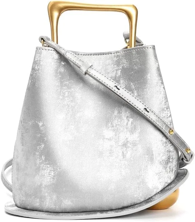 Women's Silk Bucket Bag, Personalized Handbag, Creative Vegetable Basket, One Shoulder Crossbody