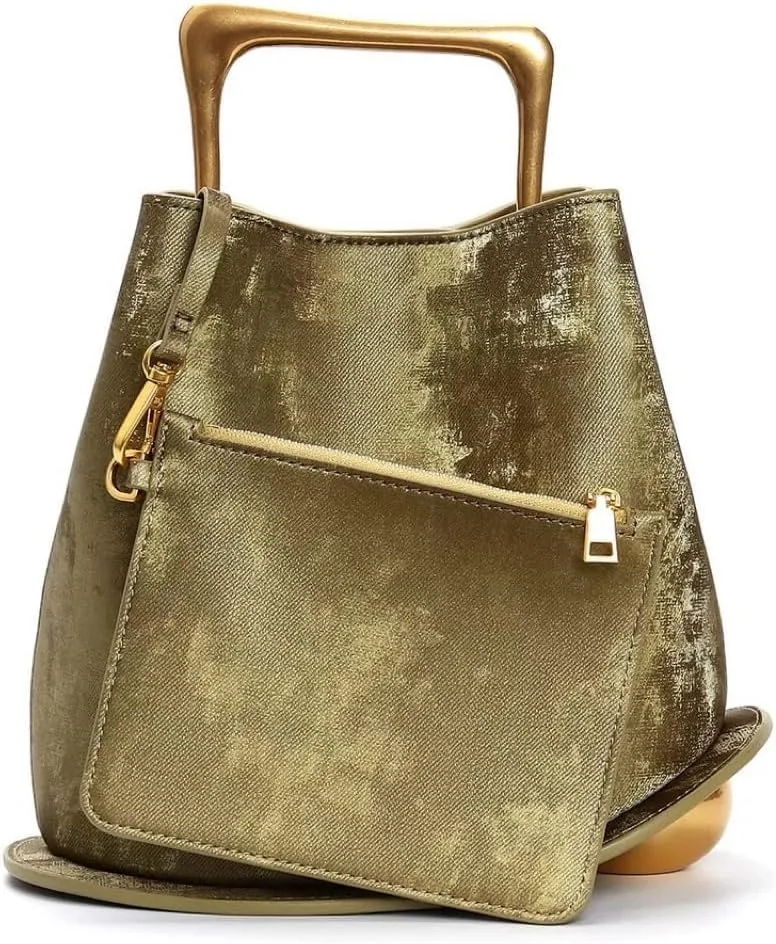 Women's Silk Bucket Bag, Personalized Handbag, Creative Vegetable Basket, One Shoulder Crossbody