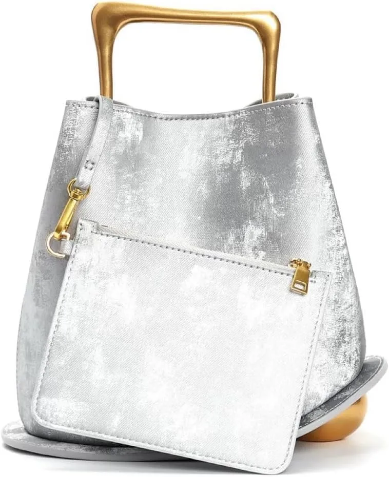 Women's Silk Bucket Bag, Personalized Handbag, Creative Vegetable Basket, One Shoulder Crossbody