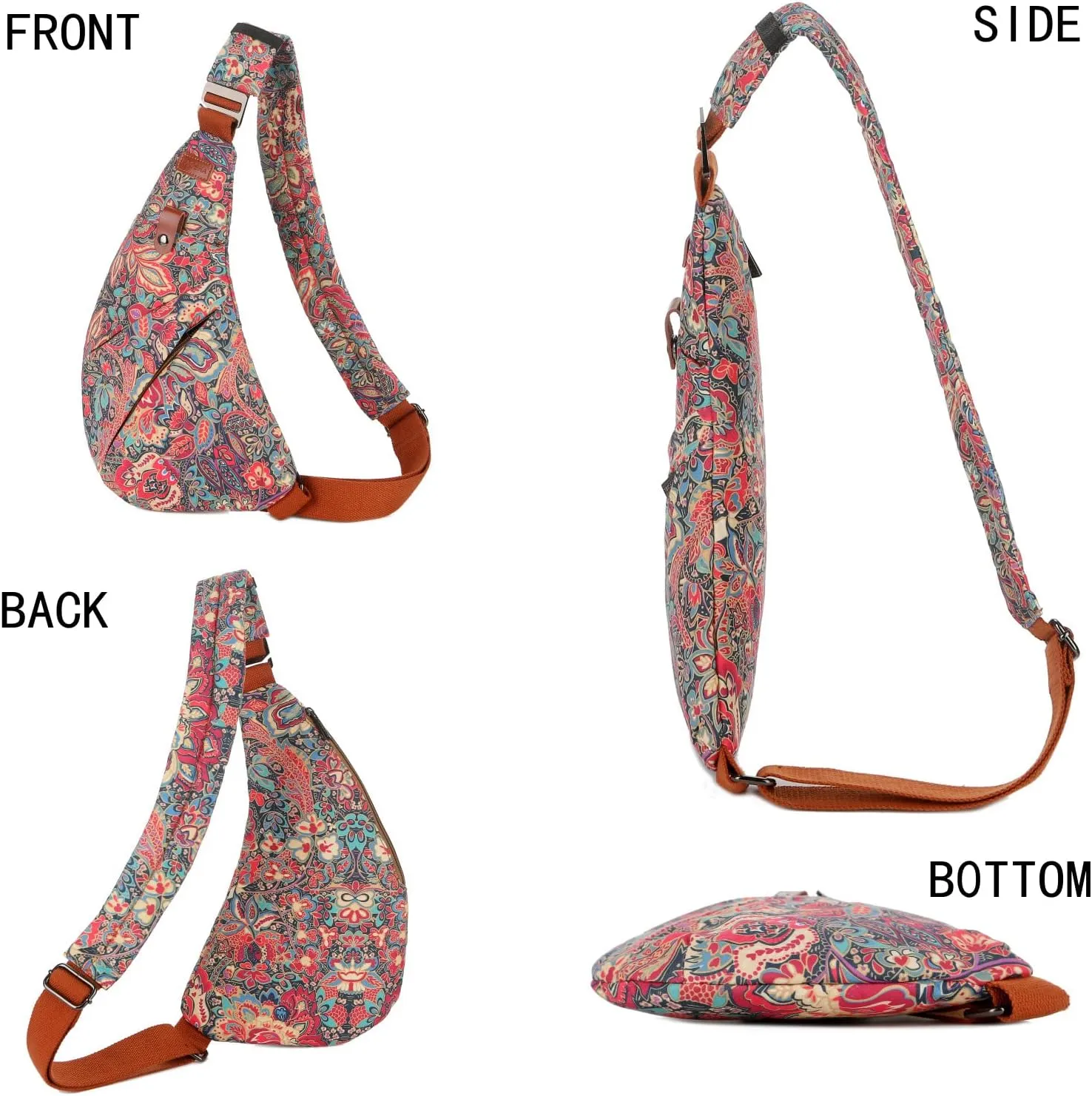 Women's Sling Bag Crossbody Chest Shoulder Anti Theft Travel purse Bag XB-15