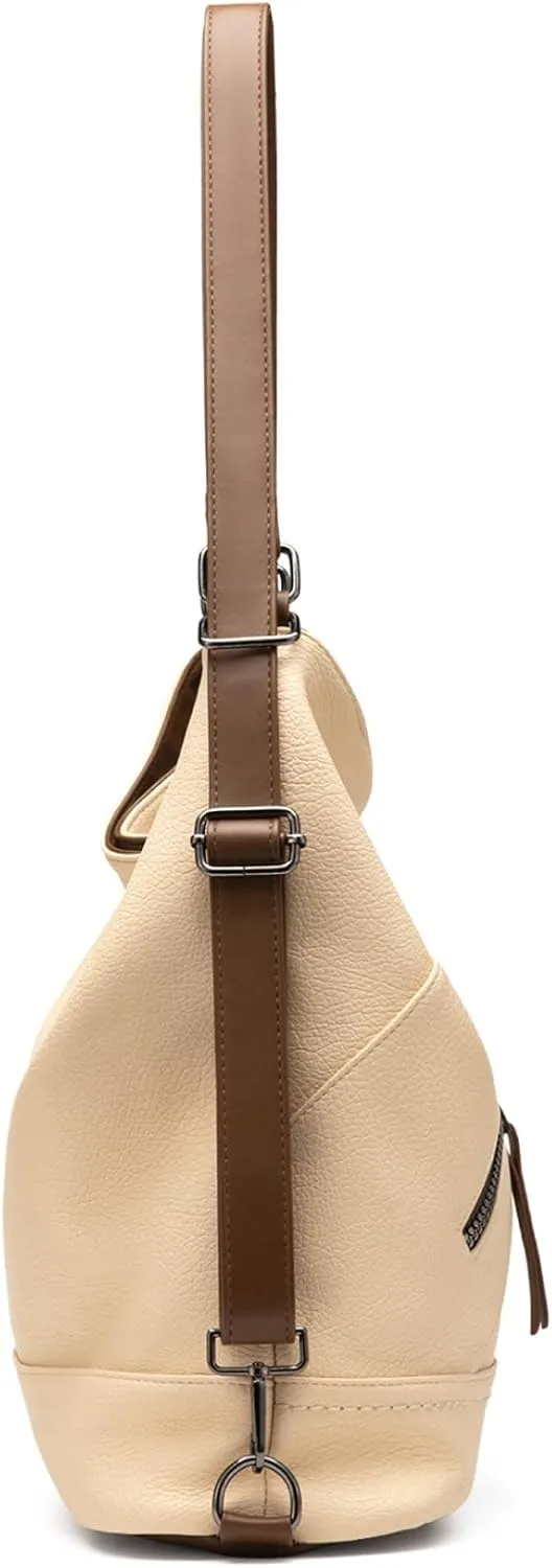 Women's Vegan Leather Handbag, Stylish Shoulder Crossbody Bag with Multiple Pockets, Lightweight Work & Everyday Bag