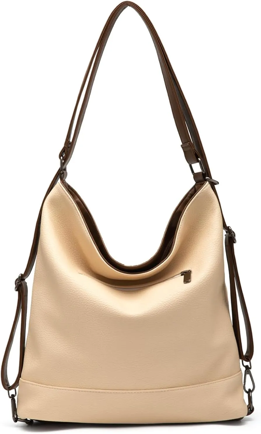 Women's Vegan Leather Handbag, Stylish Shoulder Crossbody Bag with Multiple Pockets, Lightweight Work & Everyday Bag