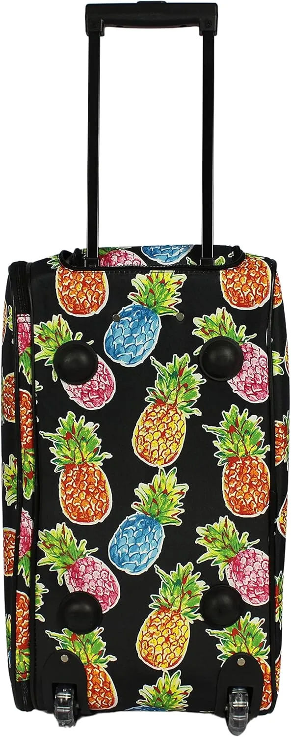 World Traveler Floral Prints 21-inch Carry-on Rolling Duffel Bag