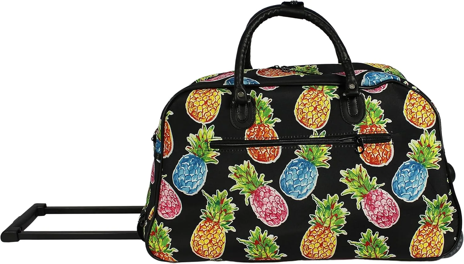 World Traveler Floral Prints 21-inch Carry-on Rolling Duffel Bag