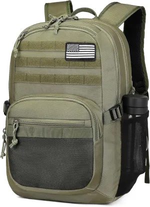 Wotony Military Tactical Backpack for Men Army 3 Days Assault Pack Bag with Molle System for Outdoor Adventures (Military green, 25L)